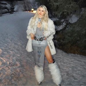 CYBER SIGILS PRINTED MESH KEYHOLE SIDE SPLIT DRESS